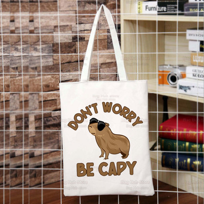 Capybara Cartoon Slatka životinja Torba za kupovinu Capybaras Bolsas De Tela Na rame Capibara Jutena torba Pamučna torba Sacola Reciclaje od jute