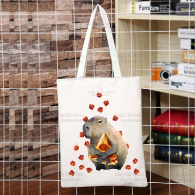 Capybara Cartoon Slatka životinja Torba za kupovinu Capybaras Bolsas De Tela Na rame Capibara Jutena torba Pamučna torba Sacola Reciclaje od jute