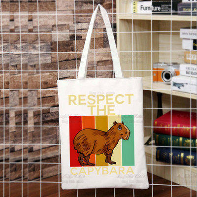Capybara Cartoon Slatka životinja Torba za kupovinu Capybaras Bolsas De Tela Na rame Capibara Jutena torba Pamučna torba Sacola Reciclaje od jute