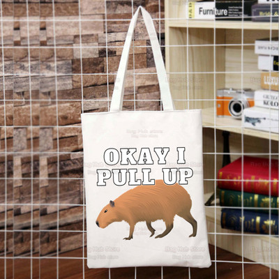 Capybara Cartoon Slatka životinja Torba za kupovinu Capybaras Bolsas De Tela Na rame Capibara Jutena torba Pamučna torba Sacola Reciclaje od jute
