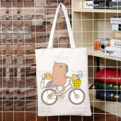 Capybara Cartoon Slatka životinja Torba za kupovinu Capybaras Bolsas De Tela Na rame Capibara Jutena torba Pamučna torba Sacola Reciclaje od jute