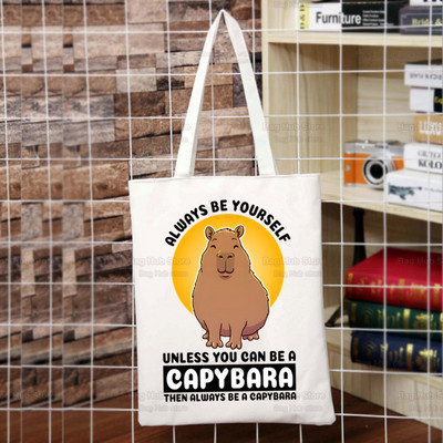 Capybara Cartoon Slatka životinja Torba za kupovinu Capybaras Bolsas De Tela Na rame Capibara Jutena torba Pamučna torba Sacola Reciclaje od jute