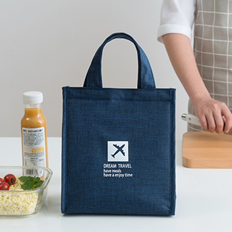 PURDORED 1 kom jednobojna torba za ručak za žene Termalna kutija za piknik torba za ručak Izolacija Bento torbica Organizator za hranu za putovanja učenika