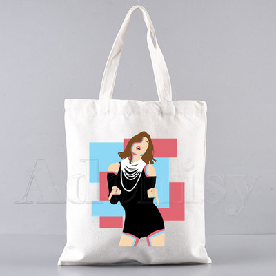 Divreiz sieviešu audekla soma Eko iepirkumu soma liela ietilpība plecu soma sievietēm, salokāma pludmales soma