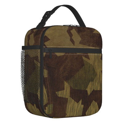 Geantă de prânz izolată Camo pentru femei, impermeabilă, militară, de camuflaj, Geanta termică pentru prânz, pe plajă, camping, călătorie