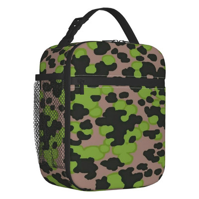 Geantă de prânz izolată Camo pentru femei, impermeabilă, militară, de camuflaj, Geanta termică pentru prânz, pe plajă, camping, călătorie