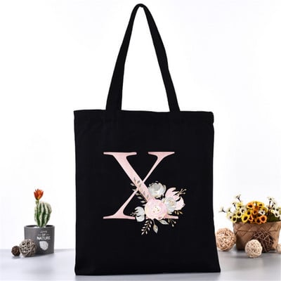 Divatos Vászontáska Női Vásárlók Válltáskák Öko szervező Nagy kézitáska Rózsaszín levélnyomat Összecsukható bevásárlócsomag