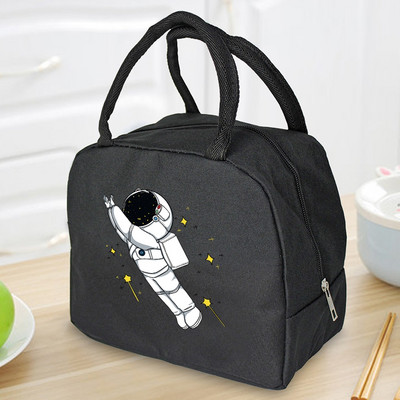 Izolirana torba za ručak, patentni zatvarač, hladnjak, termo torba, kutija za ručak, platnena torba za piknik, torbe za ručak za posao, ručna torba, astronautski uzorak