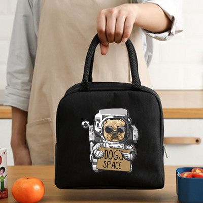 Izolirana torba za ručak, patentni zatvarač, hladnjak, termo torba, kutija za ručak, platnena torba za piknik, torbe za ručak za posao, ručna torba, astronautski uzorak