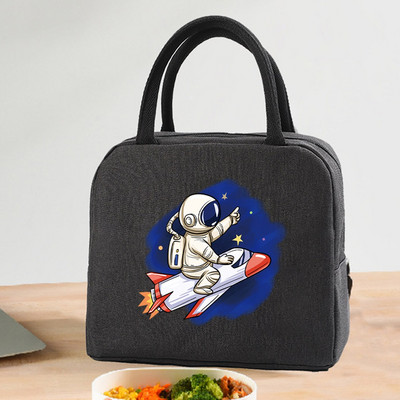 Izolirana torba za ručak, patentni zatvarač, hladnjak, termo torba, kutija za ručak, platnena torba za piknik, torbe za ručak za posao, ručna torba, astronautski uzorak