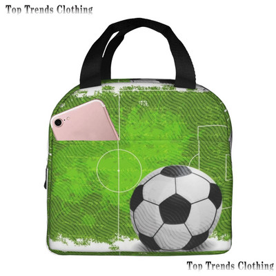 Futball Foci Labdalángok Hőszigetelt Ebédtáska Férfi Futball Sport Hordozható Ebédláda iskolai utazáshoz Élelmiszerdoboz