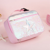 Geantă de prânz de mare capacitate cu cusături laser Geantă din plasă laterală Curea reglabilă Saci de depozitare pentru picnic pentru copii/adulti