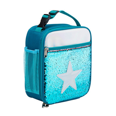 Geantă de prânz de mare capacitate cu cusături laser Geantă din plasă laterală Curea reglabilă Saci de depozitare pentru picnic pentru copii/adulti