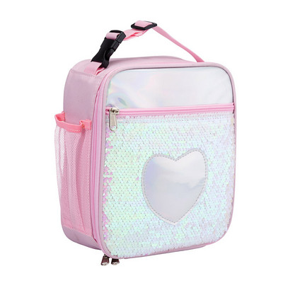 Geantă de prânz de mare capacitate cu cusături laser Geantă din plasă laterală Curea reglabilă Saci de depozitare pentru picnic pentru copii/adulti