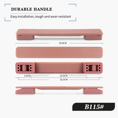 HANLUOKE B115 Accesorii pentru bagaje Mâner retractabil Mâner de transport Extractor Accesorii pentru bagaje universal Mâner Arc Metal