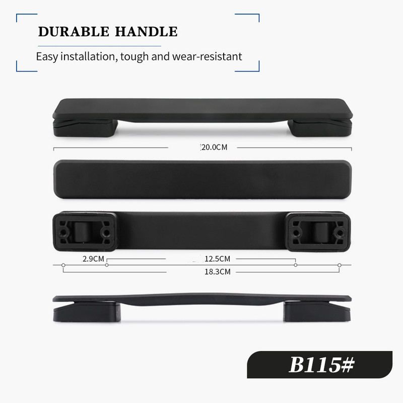 HANLUOKE B115 Accesorii pentru bagaje Mâner retractabil Mâner de transport Extractor Accesorii pentru bagaje universal Mâner Arc Metal