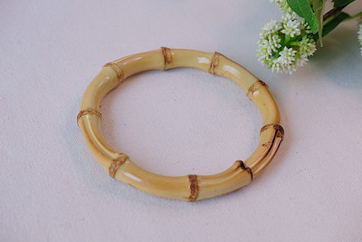 2Gb Deepeel Vintage D&O veida rotangpalmas koka bambusa rokturis DIY rokdarbu somas rokturi Pusapaļa rokassomiņa Austi somas piederumi