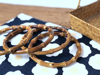 2Gb Deepeel Vintage D&O veida rotangpalmas koka bambusa rokturis DIY rokdarbu somas rokturi Pusapaļa rokassomiņa Austi somas piederumi