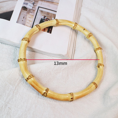 2Gb Deepeel Vintage D&O veida rotangpalmas koka bambusa rokturis DIY rokdarbu somas rokturi Pusapaļa rokassomiņa Austi somas piederumi