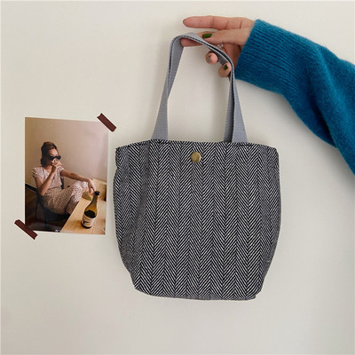 1 kom. topla zimska mini ručna torba u korejskom stilu, ženska mala torba za kupovinu za djevojčice, svježa platnena torba za pohranu za višekratnu upotrebu