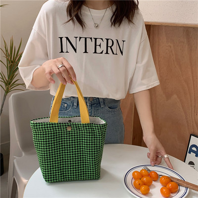 1 kom. topla zimska mini ručna torba u korejskom stilu, ženska mala torba za kupovinu za djevojčice, svježa platnena torba za pohranu za višekratnu upotrebu