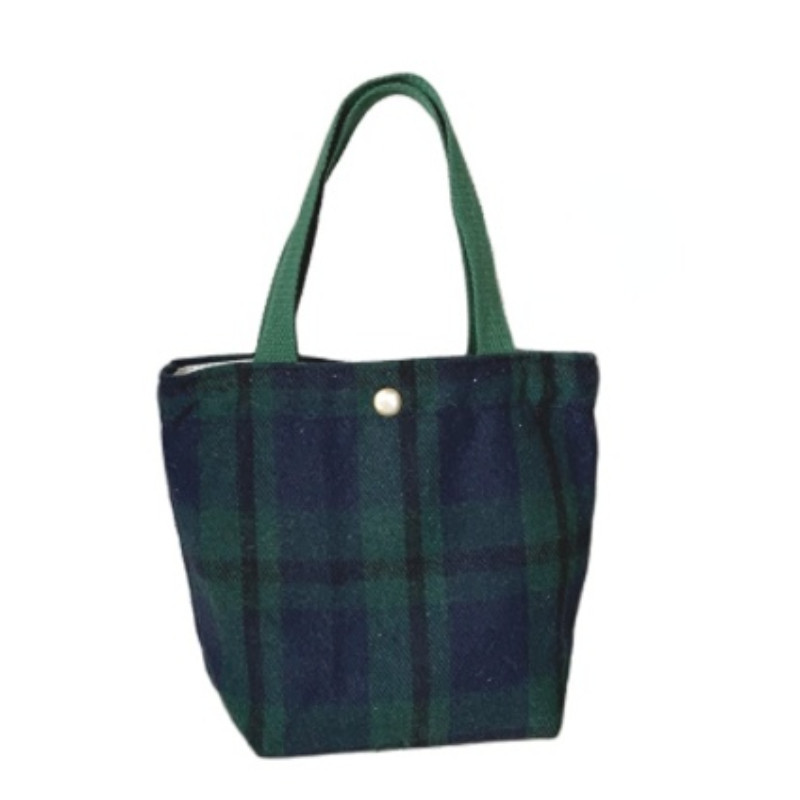 1 kom. topla zimska mini ručna torba u korejskom stilu, ženska mala torba za kupovinu za djevojčice, svježa platnena torba za pohranu za višekratnu upotrebu