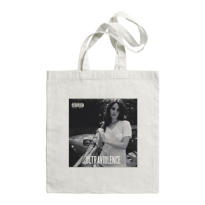 Platnena velika torba Lana Del Rey Hipster s otisnutim crtežima Torbe za kupnju Modna ležerna ručna torba velikog kapaciteta