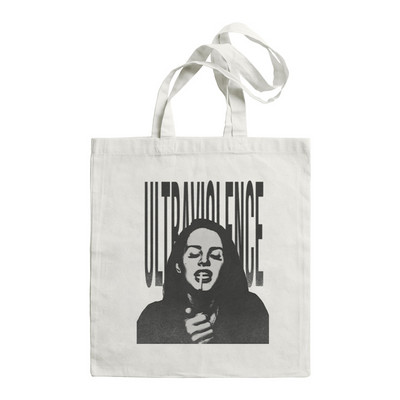 Platnena velika torba Lana Del Rey Hipster s otisnutim crtežima Torbe za kupnju Modna ležerna ručna torba velikog kapaciteta