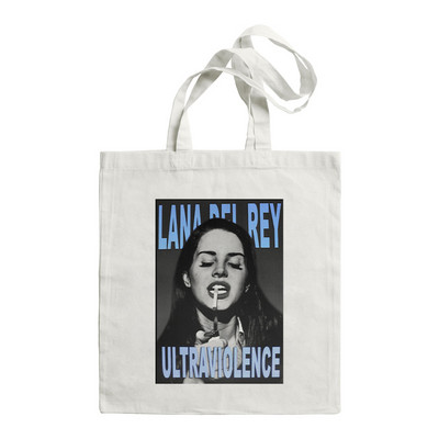 Platnena velika torba Lana Del Rey Hipster s otisnutim crtežima Torbe za kupnju Modna ležerna ručna torba velikog kapaciteta