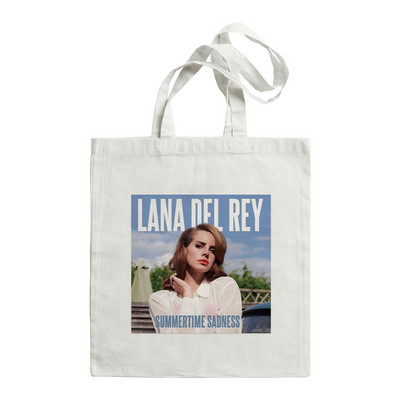 Platnena velika torba Lana Del Rey Hipster s otisnutim crtežima Torbe za kupnju Modna ležerna ručna torba velikog kapaciteta