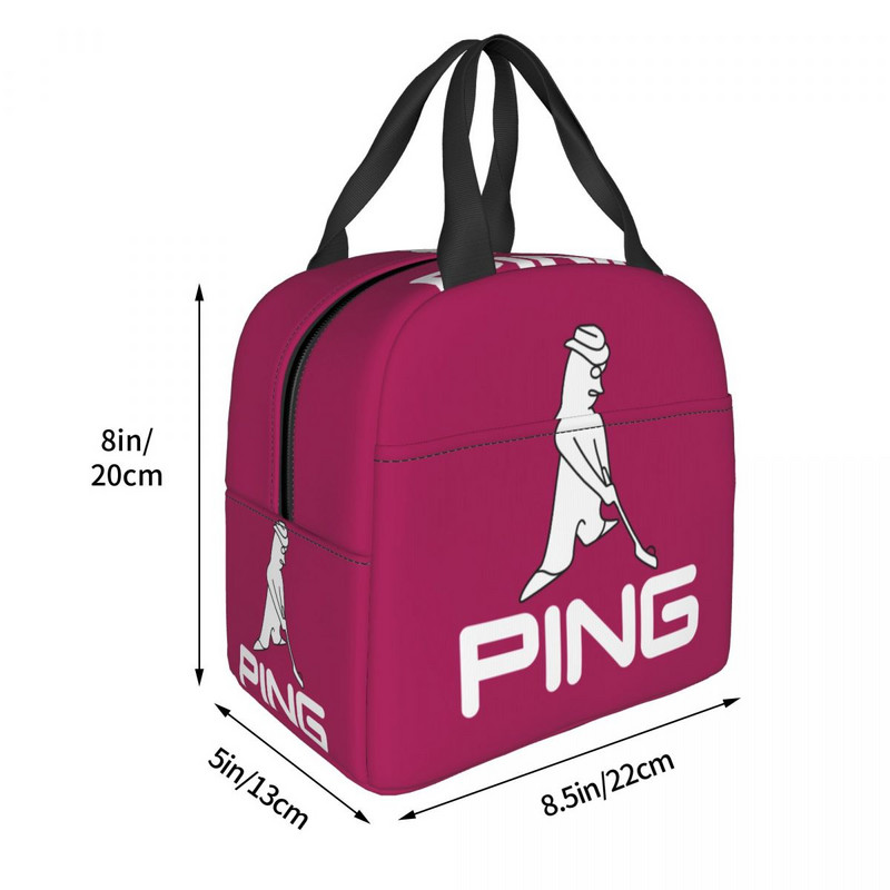Torba za ručak s logotipom golfa za žene, muškarce, topla, hladnjak, izolirana kutija za ručak za studente, školske poslove, piknik, torbe za hranu
