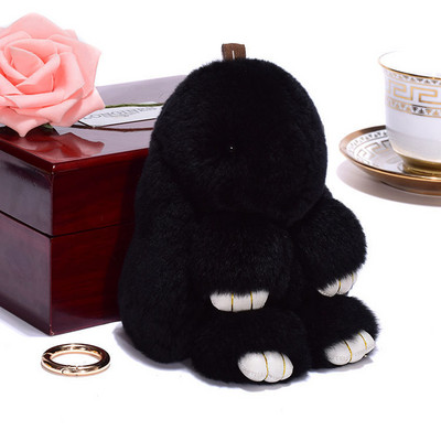 20 színű bolyhos valódi nyúlszőrme pompon nyuszi kulcstartó csecsebecse Női játék pompon Nyúl kulcstartó táskán autós kulcstartó ékszer ajándék