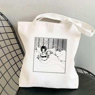 Harajuku Újrafelhasználható Vásárlás Japán Anime Nana Print táska Összehajtható vászon táska Válltáska Tanári könyvtáska Eco utazótáskák
