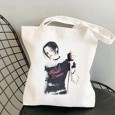 Harajuku Újrafelhasználható Vásárlás Japán Anime Nana Print táska Összehajtható vászon táska Válltáska Tanári könyvtáska Eco utazótáskák