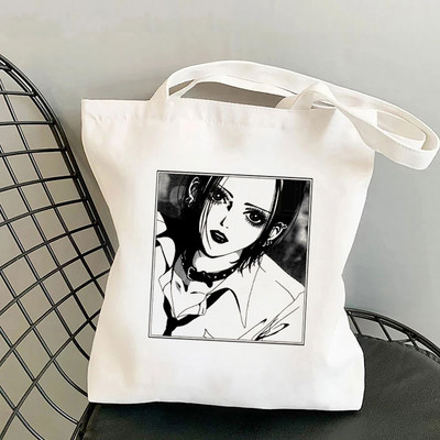 Harajuku Újrafelhasználható Vásárlás Japán Anime Nana Print táska Összehajtható vászon táska Válltáska Tanári könyvtáska Eco utazótáskák
