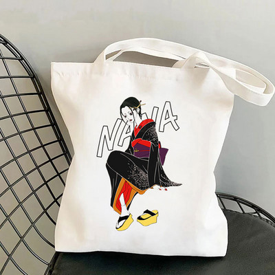 Harajuku Újrafelhasználható Vásárlás Japán Anime Nana Print táska Összehajtható vászon táska Válltáska Tanári könyvtáska Eco utazótáskák