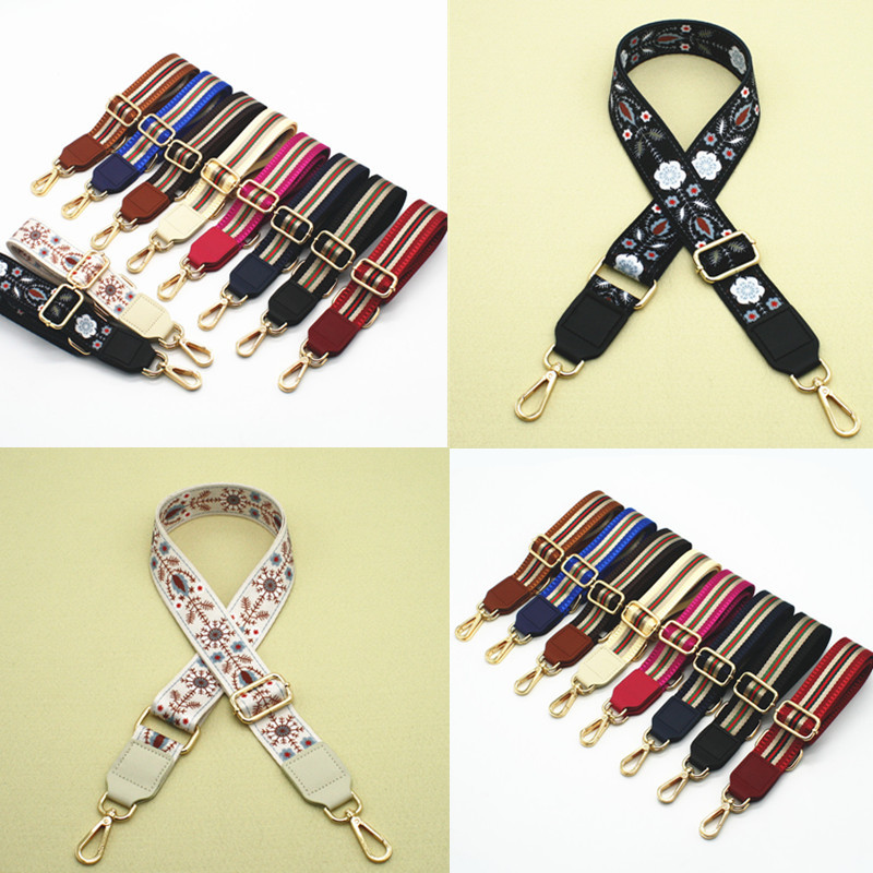 Luxus széles vállpántok Kereszt táska pántok Crossbody táskák Etnikai stílus Hit The Color Pántok Kiegészítők Öv Női Táskák Pántok