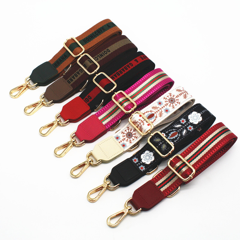 Luxus széles vállpántok Kereszt táska pántok Crossbody táskák Etnikai stílus Hit The Color Pántok Kiegészítők Öv Női Táskák Pántok