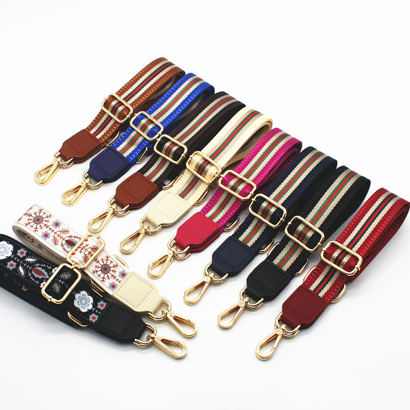 Luxus széles vállpántok Kereszt táska pántok Crossbody táskák Etnikai stílus Hit The Color Pántok Kiegészítők Öv Női Táskák Pántok