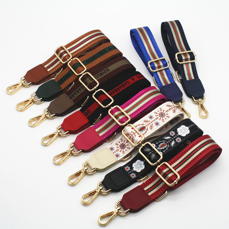 Luxus széles vállpántok Kereszt táska pántok Crossbody táskák Etnikai stílus Hit The Color Pántok Kiegészítők Öv Női Táskák Pántok