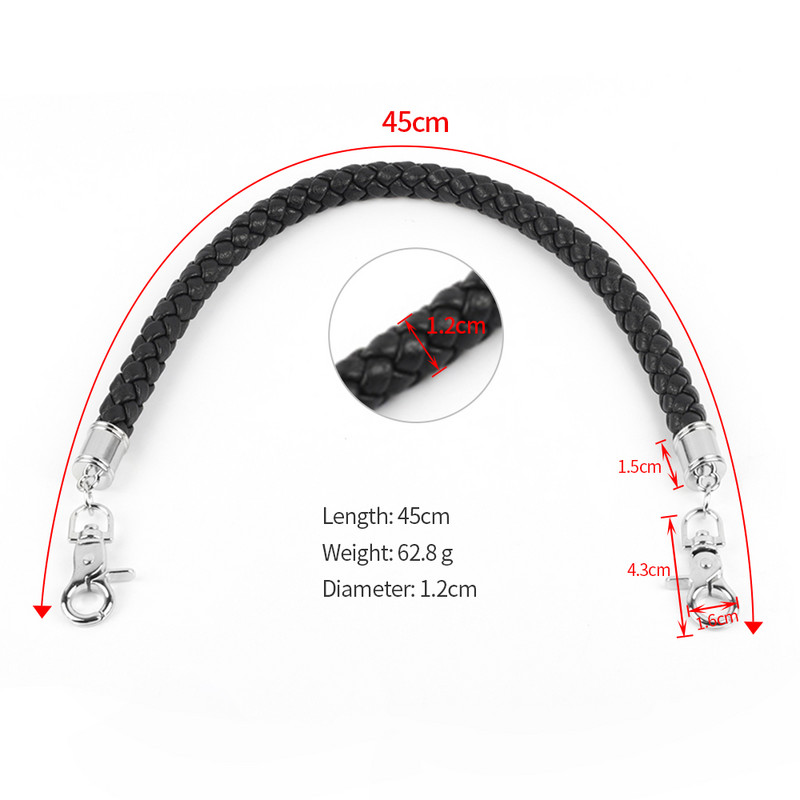 PU kožni remen za torbicu na rame Izdržljivo pleteno uže Kratke ručke za torbicu Remeni za torbicu DIY zamjenska dodatna oprema za torbe