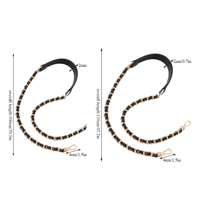 100/120 cm-es bőrtáska láncszíj táskához Kiegészítők Női vállpántok Kézitáskák Fémlánc Sima Exquisite Correa Bolso