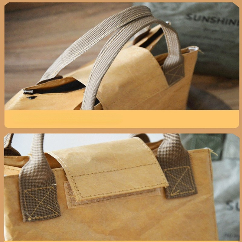 Hordozható ebédtáska Dupont papír ebéddoboz, hordtáska szigetelő hűtött vízálló tárolótáska iskolai kültéri pikniktáska 2023