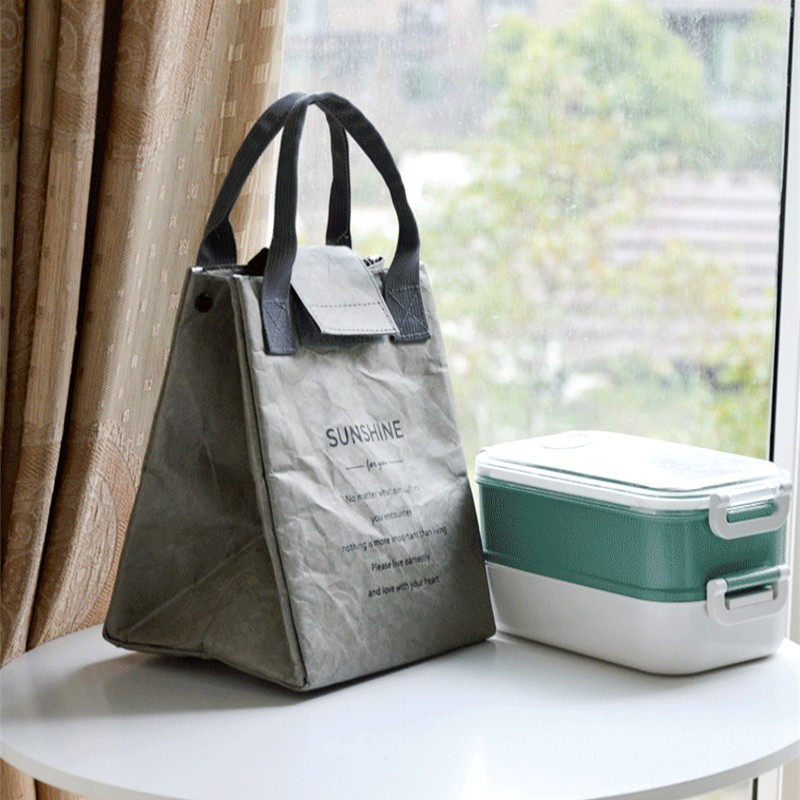 Hordozható ebédtáska Dupont papír ebéddoboz, hordtáska szigetelő hűtött vízálló tárolótáska iskolai kültéri pikniktáska 2023