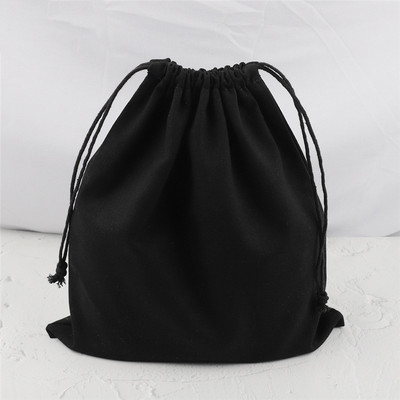 Pamutvászon belső táskák húzózsinóros tasak rózsaszín szürke fekete bézs színű ajándékcsomagoló táska tároló táska kézitáska tartozékokhoz