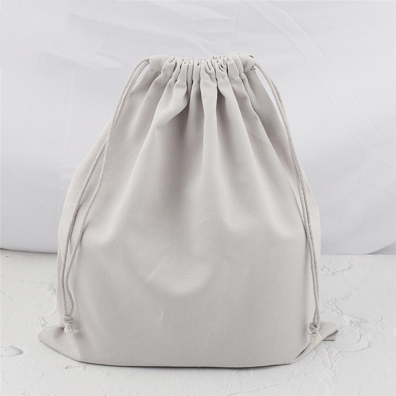 Pamutvászon belső táskák húzózsinóros tasak rózsaszín szürke fekete bézs színű ajándékcsomagoló táska tároló táska kézitáska tartozékokhoz