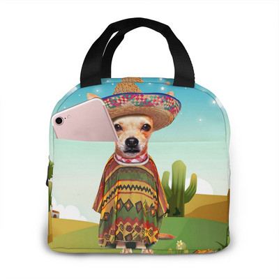 Geanta unisex pentru incalzire a mancarii Geanta de pranz pentru caini Chihuahua