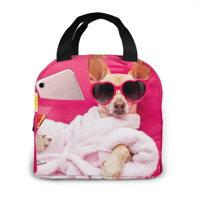 Geanta unisex pentru incalzire a mancarii Geanta de pranz pentru caini Chihuahua