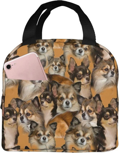 Geanta unisex pentru incalzire a mancarii Geanta de pranz pentru caini Chihuahua