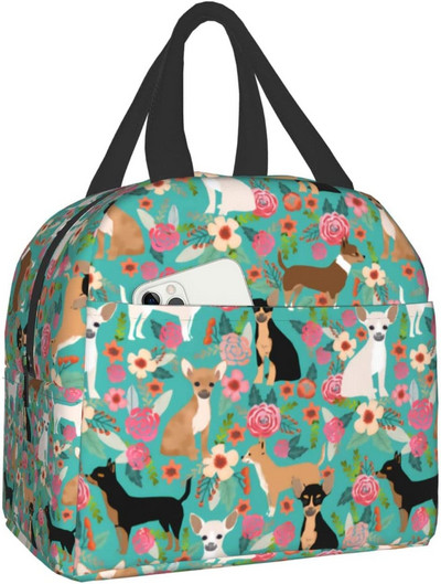 Geanta unisex pentru incalzire a mancarii Geanta de pranz pentru caini Chihuahua